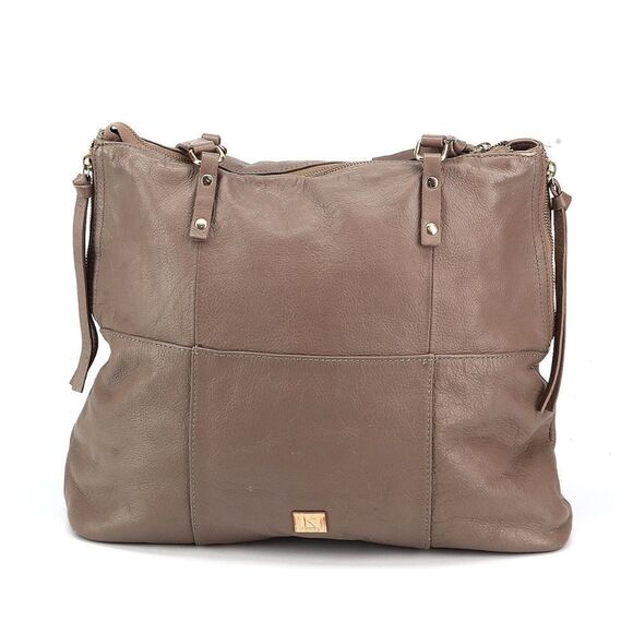 KOOBA LEATHER SHOULDER BAG Taupe - Picture 2 of 7